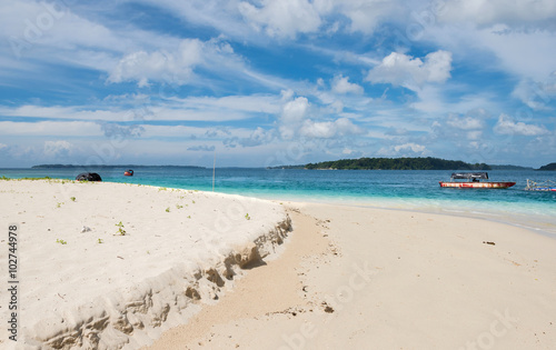 sandy beach at Jolly bouy island  Andaman  India