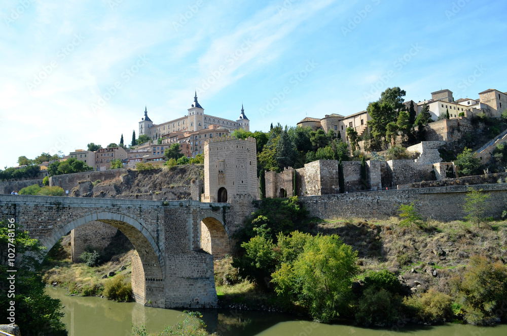 Medieval entrance to the historical city of Toledo (Spain)
