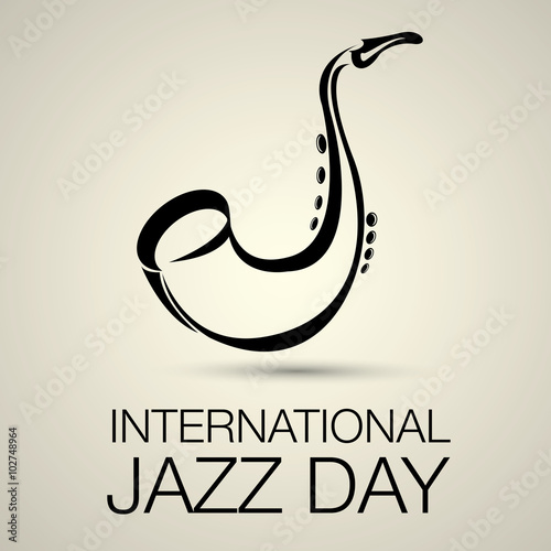 Photography International jazz day vector