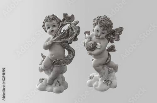 Obraz na płótnie cupids monochrome w salonie