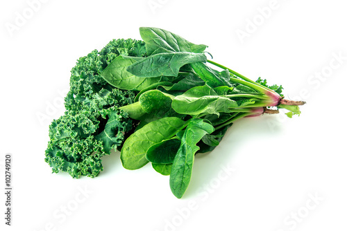 Leafy green veggies with kale and spinach