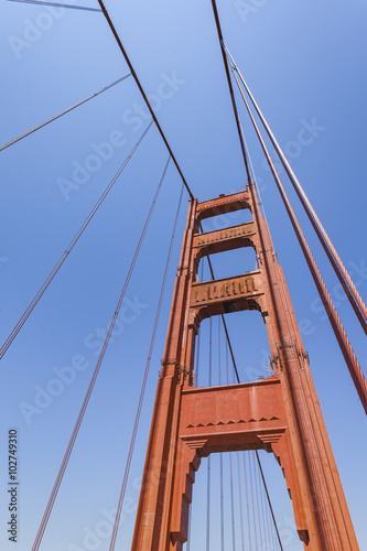 Golden gate bridge vivid day landscape, San Francisco © Curioso.Photography
