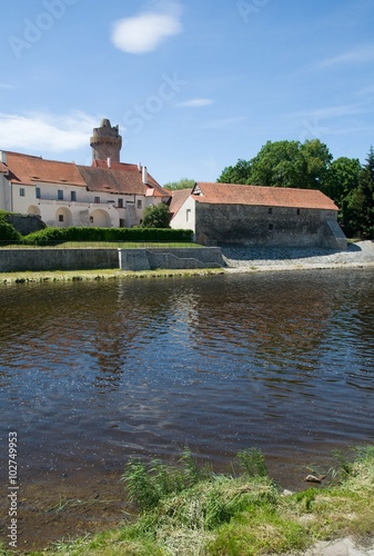 Castle Strakonice and river Otava in the Southern Bohemia Czech Republic