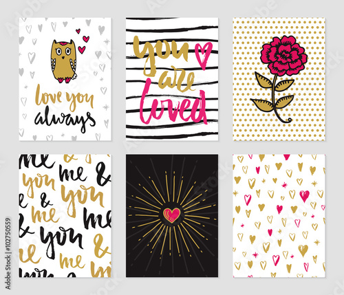 Romantic cards collection © qilli