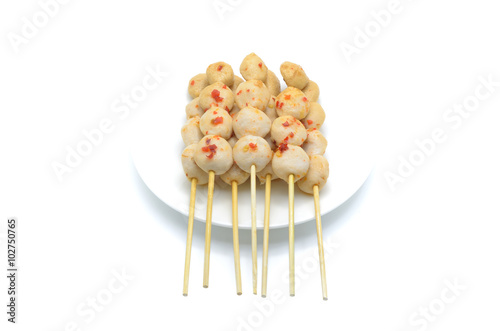pork ball skewers