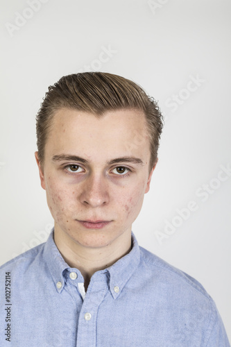 portrait of cool looking teenage boy