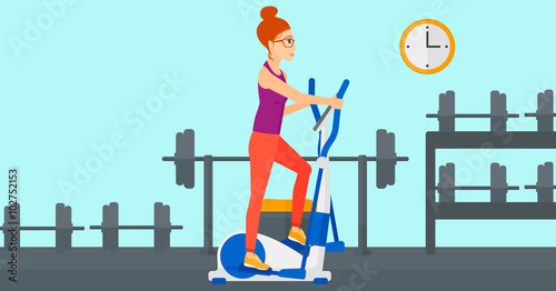 Woman making exercises.