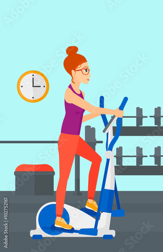 Woman making exercises.