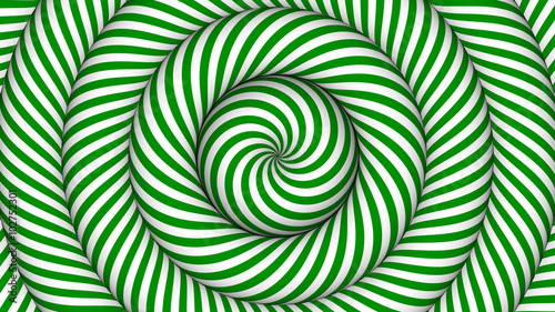 hypnotic background with green and white concentric circles in motion