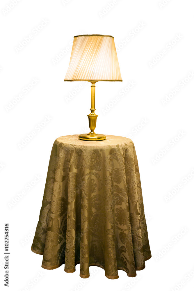 Table lamp in an interior. Table lamp in an interior.