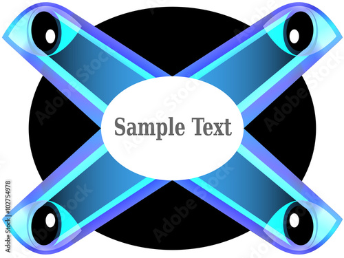 Blue glowing eyes in abstract concepts