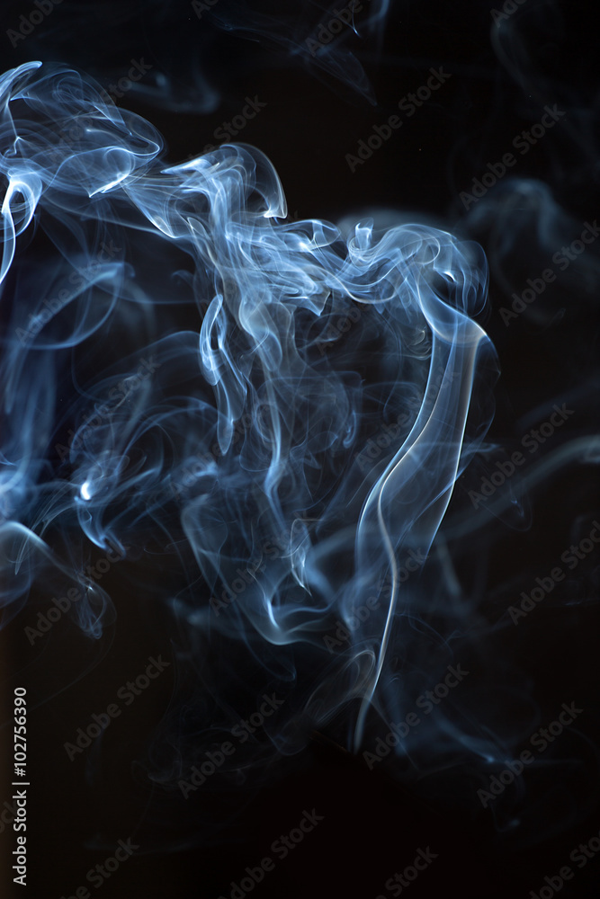 Fototapeta premium Smoke on black background