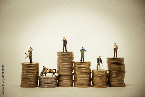 People from different social groups. Financial concept.