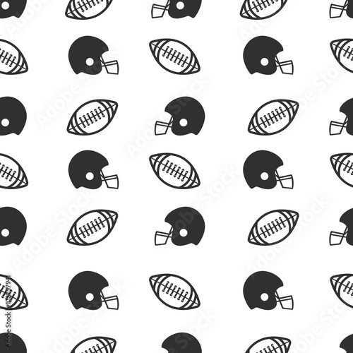 vector football pattern. Pattern ball and helmet