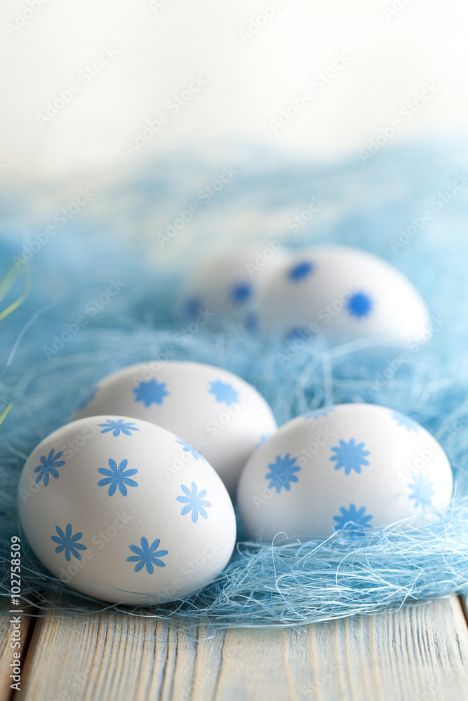 Easter eggs in the nest Easter eggs in the nest