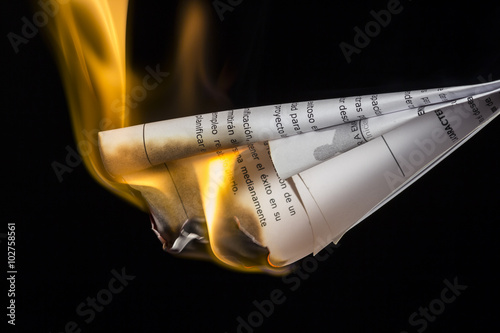 Burning a paper. Suppress incriminating evidences