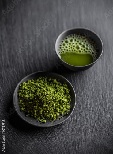 Powdered green tea