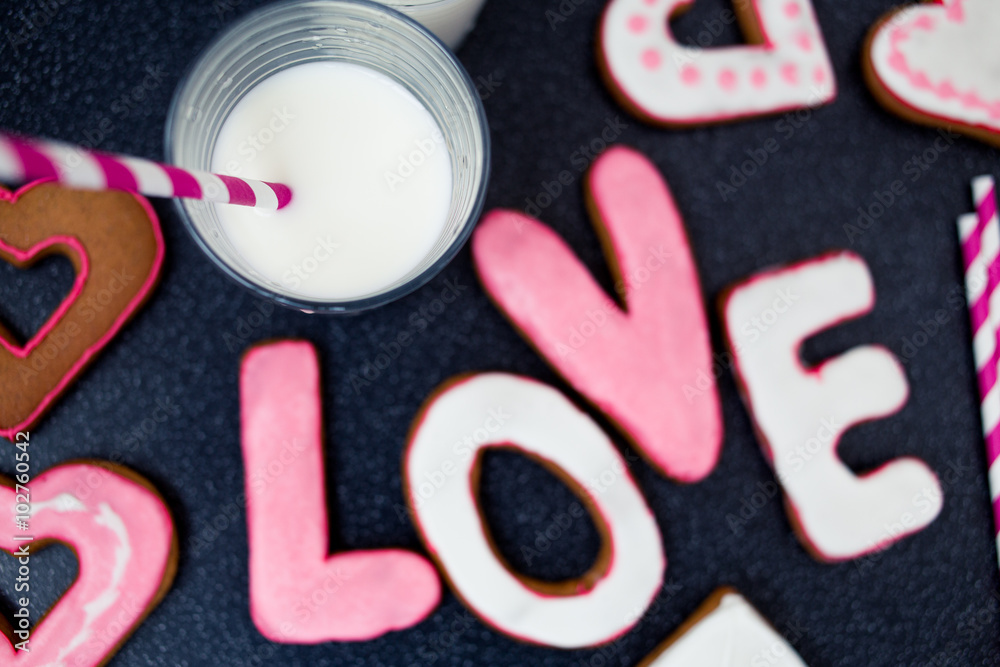 Valentine's day baking background Valentine's day baking background