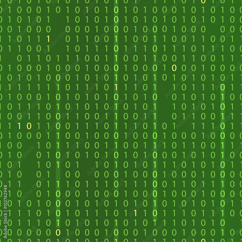 Stream of binary code. EPS 10 seamless green background Stock Vector ...