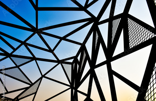 Fototapeta metal line perspective view