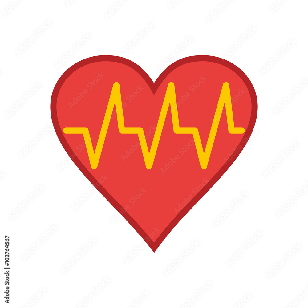 Heartbeat flat icon Heartbeat flat icon