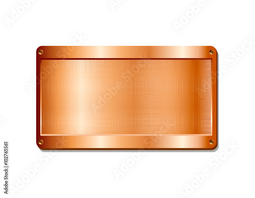 Blank metal plate. Vector i...
