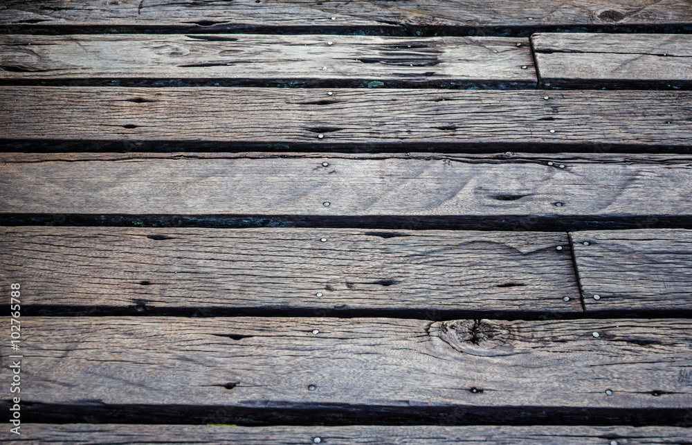 Old wooden bridge floor Old wooden bridge floor