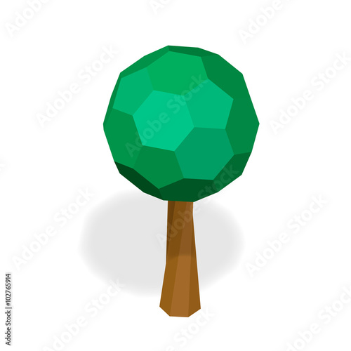 isometric 3D tree. Vector i...