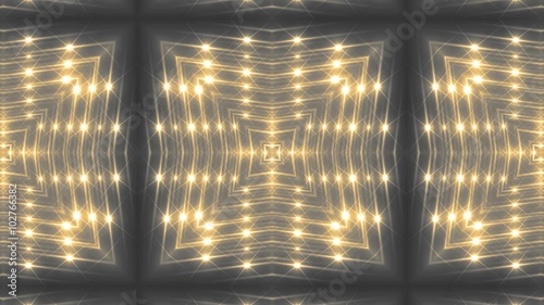 VJ Floodlights disco gold background. Disco spectrum lights concert spot bulb. Seamless loop.