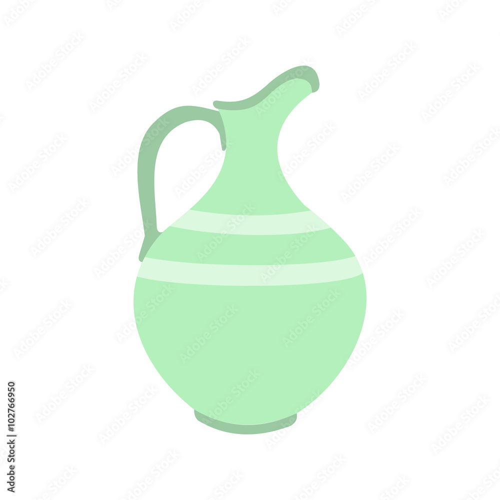 Ceramic jug flat icon