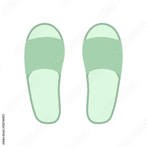 White spa slippers icon