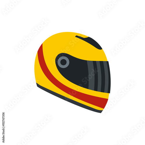 Racing helmet flat icon