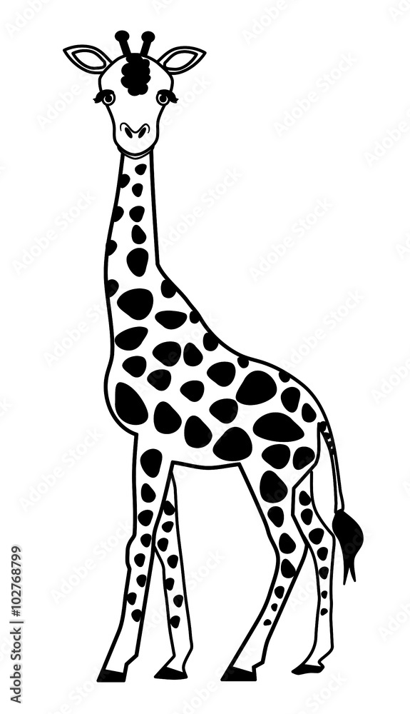 Discover 79+ outline giraffe sketch latest - in.eteachers