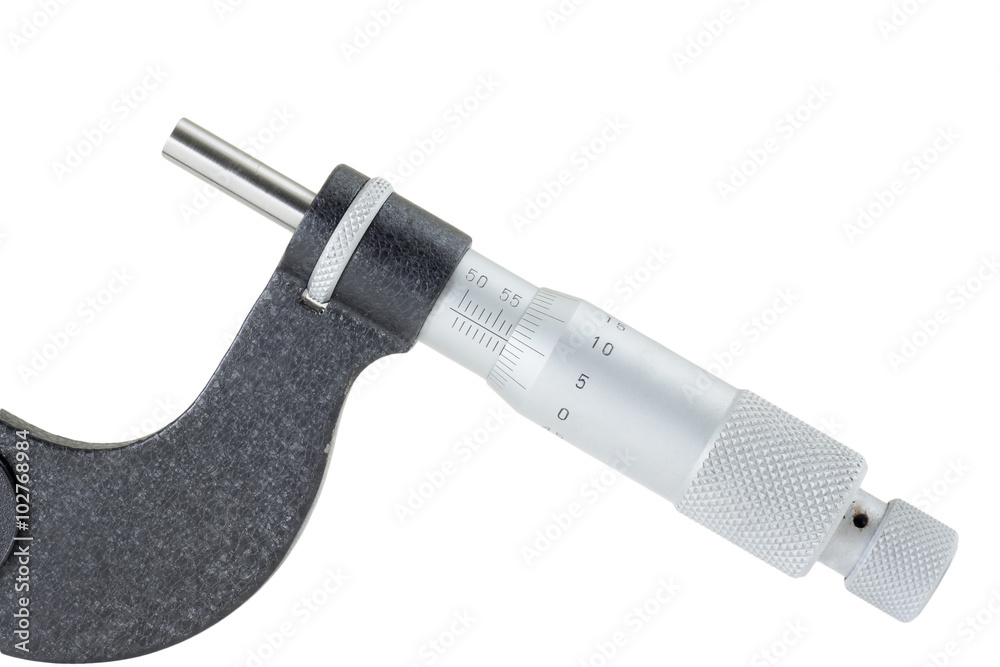 Micrometer isolated on white with background
