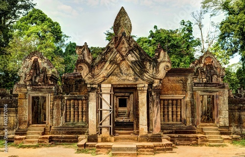 Banteay Srei or Banteay Srey is a 10th-century Cambodian temple dedicated to the Hindu god Shiva
