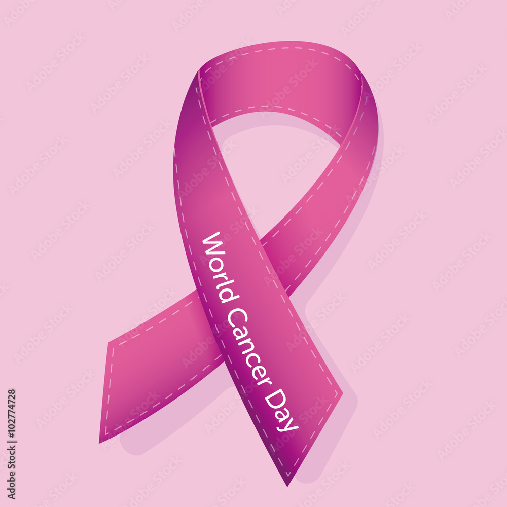 World Cancer Day ribbon