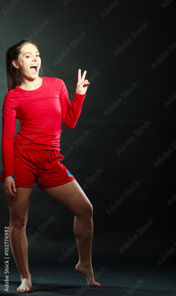 Happy smiling young woman girl. Happy smiling young woman girl.