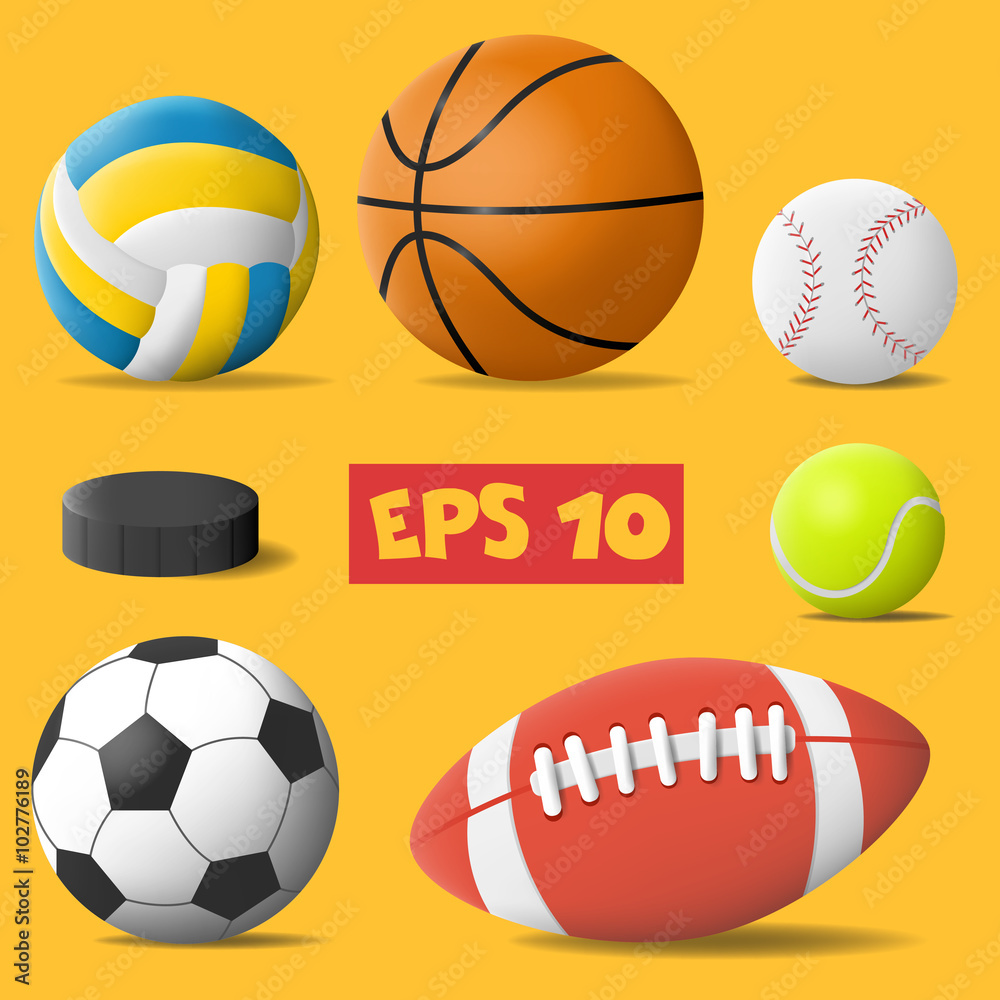 Fototapeta premium vector sport balls.