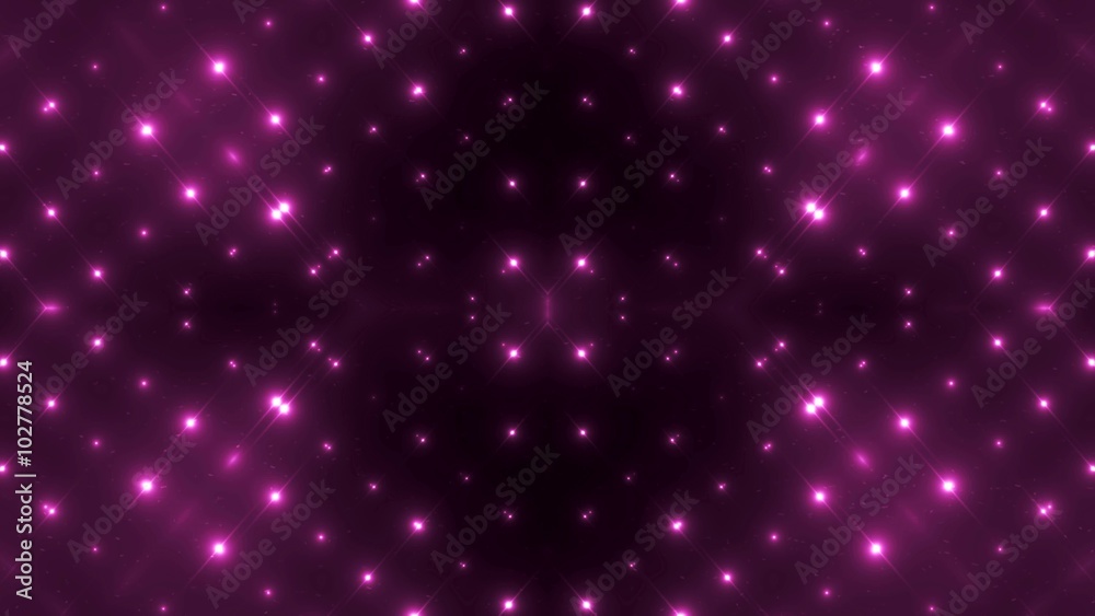 Fractal pink kaleidoscopic background with brilliant particles. Disco spectrum lights concert spot bulb. Fractal pink kaleidoscopic background with brilliant particles. Disco spectrum lights concert spot bulb.
