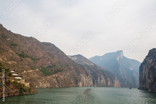 the qutang gorge of three gorges at the yangtze river,china photo