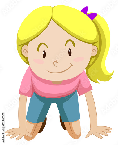 Little girl with happy face