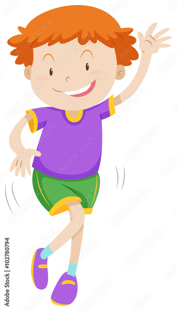 Little boy dancing alone Little boy dancing alone