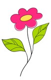 Beautiful pink flower. Floral Design Element