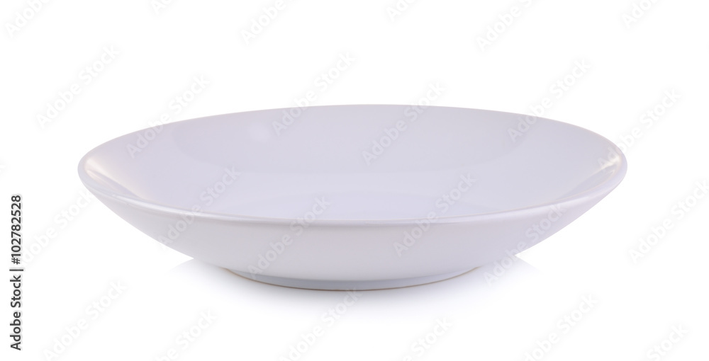 Empty plate isolated on a white background Empty plate isolated on a white background