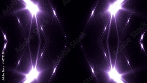 VJ Floodlights Violet gold background. Disco spectrum lights concert spot bulb. Seamless loop.