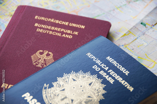 Brazilian and German passports

