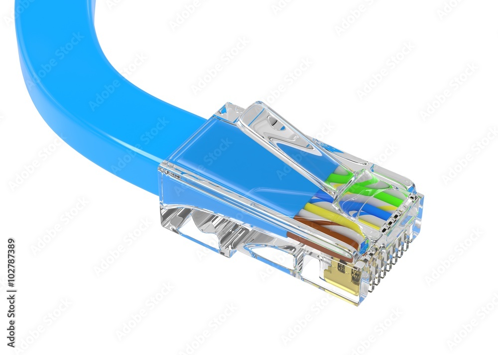 wire rj-45 on a white background, isolated wire rj-45 on a white background, isolated