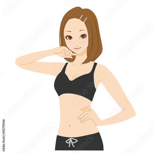 フィットネス　女性　ポーズ