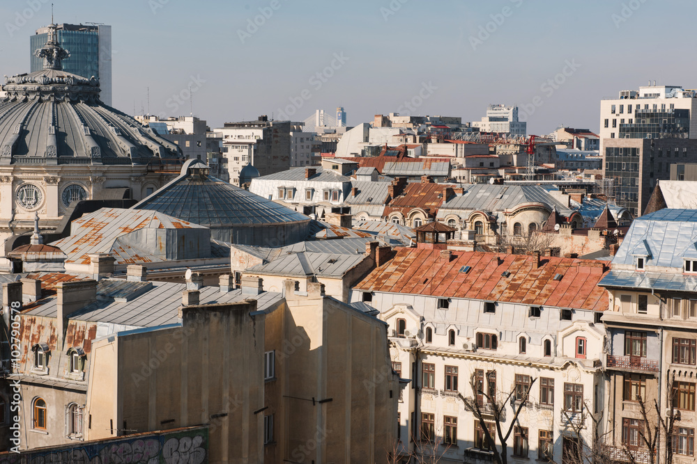 Bucharest city center - aerial view Bucharest city center - aerial view
