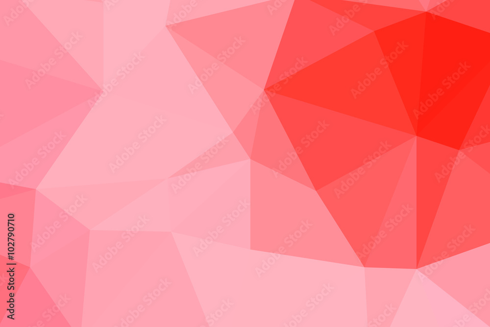 Obraz premium red geometric rumpled triangular low poly origami style gradient